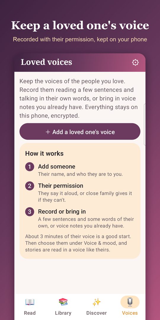 Keep a loved one's voice
